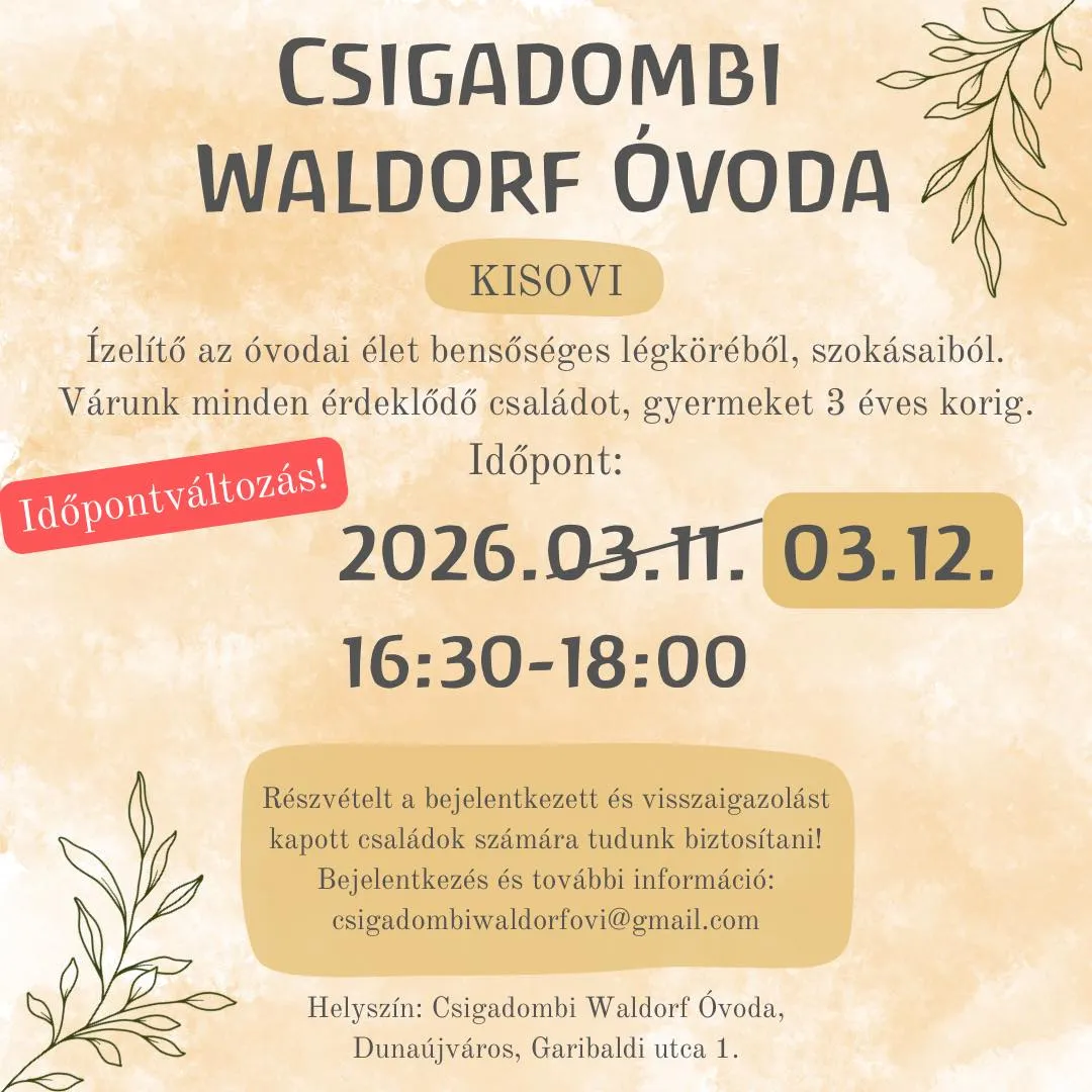 Kisovi a Csigadombi Waldorf Óvodában – március 12.